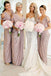 V-neck Mermaid Long Cheap Custom Bridesmaid Dresses, MRB0275