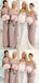 V-neck Mermaid Long Cheap Custom Bridesmaid Dresses, MRB0275