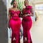 Mismatched Mermaid Satin Long Cheap Custom Bridesmaid Dresses, MRB0285