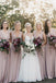 Sexy Sheath V-neck Long Cheap Custom Mermaid Bridesmaid Dresses, MRB0301