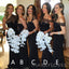 Mismatched Black Mermaid Long Custom Bridesmaid Dresses, MRB0317