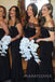 Mismatched Black Mermaid Long Custom Bridesmaid Dresses, MRB0317