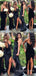 Black Velvet Mermaid Strapless Long Cheap Custom Sweetheart Bridesmaid Dresses, MRB0337