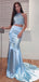 Two Pieces Halter Long Evening Prom Dresses, Sweet 16 Prom Dresses, PY002