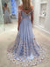 A-line Off Shoulder Applique Evening Party Dresses, Sweet 16 Prom Dresses, OL107