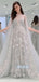 Elegant A-Line See-through Applique Floor-length LongProm Dresses, OL002