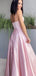 Simple A-line V Neck Long Evening Prom Dresses, Cheap Prom Dresses, PY028