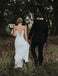 Mermaid Spaghetti Straps V-back Simple Cheap Wedding Dresses, WD0390