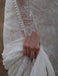 High Neck Long Sleeves Beading Wedding Dresses With Train, WD0388