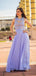 Simple A-line Round Neck Cheap Long Evening Prom Dresses, Prom Dresses, PY033