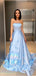 Simple A-line Strapless Applique Custom Prom Dresses,Sweet 16 Prom Dresses, OL021