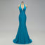 Mermaid Deep V-neck Backless Bridesmaid Dresses With Train, BD0053