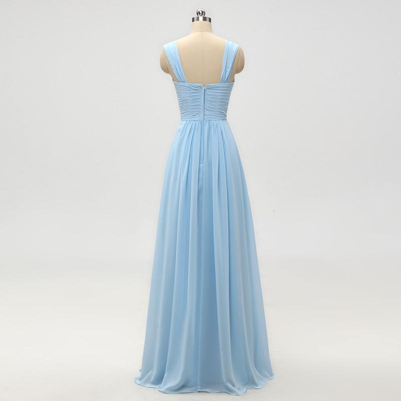 A-line Floor-length Sweetheart  Bridesmaid Dresses With Pleats, BD0558-1