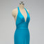 Mermaid Deep V-neck Backless Bridesmaid Dresses With Train, BD0053