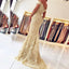 Mermaid Off-shoulder Lace Beading Evening Prom Dresses, PD0550