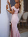 Mermaid Off Shoulder Side Slit Custom Prom Dresses,Sweet 16 Prom Dresses, OL018