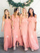 Hot Selling Floor-length V-neck Simple Long Cheap Bridesmaid dresses, BD0533