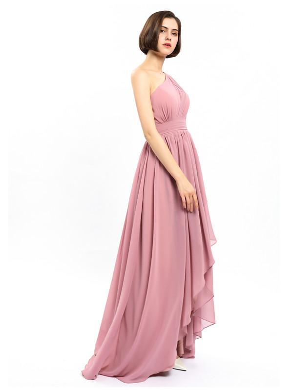 One-shoulder High-low Chiffon Bridesmaid Dresses