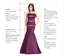 Hot Pink Sequins A-line Long Evening Prom Dresses, Custom V-neck Prom Dress, MR8745