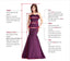 A-line Tulle Appliques Long Evening Prom Dresses, Custom High Slit Prom Dress, MR8522