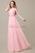 One Shoulder Chiffon Floor Length Bridesmaid Dresses