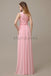 One Shoulder Chiffon Floor Length Bridesmaid Dresses