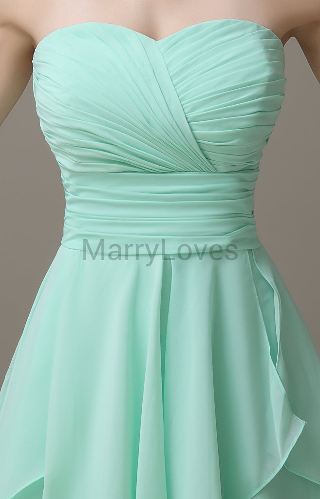 Sweetheart Chiffon Short Bridesmaid dresses