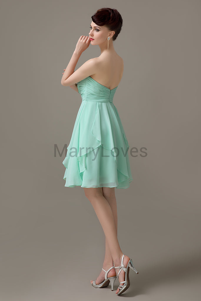 Sweetheart Chiffon Short Bridesmaid dresses