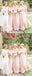 Floor-length Round Neck Lace Top Chiffon Skirt Bridesmaid dresses, BD0529