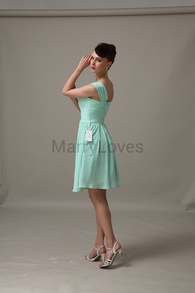 Straps Chiffon Short Bridesmaid dresses