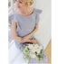 Mermaid V-back Ruffled Sleeves Simple Bridesmaid Dresses, BD0553