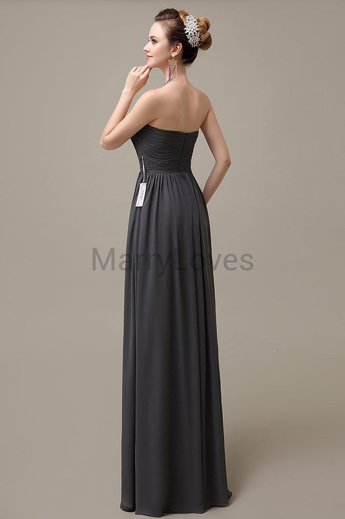 Sweetheart Chiffon Floor Length Bridesmaid Dresses