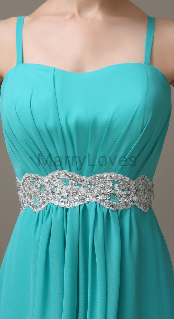 Spaghetti Strap Chiffon Short Bridesmaid Dresses