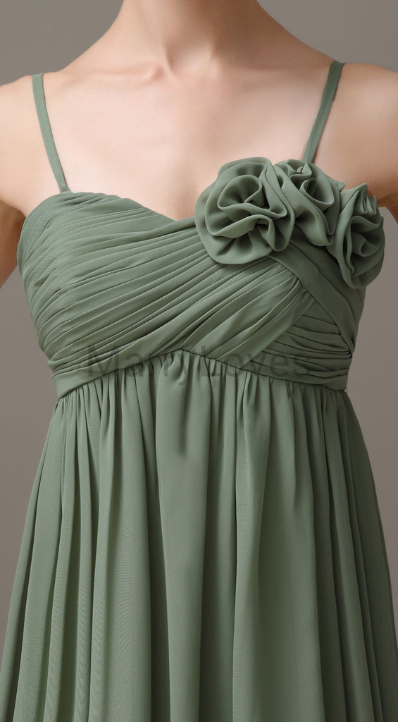 Spaghetti Strap Chiffon Short Bridesmaid Dresses