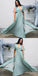 A-Line Deep V-Neck Floor-Length Chiffon Bridesmaid Dresses With Pleats, BD0107