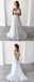 Newest Spaghetti Straps V-neck Long White Tulle Prom Dresses, PD0158