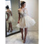 Newest Off-shoulder Lace Appliques Tulle Skirt Short Homecoming Dresses, HD0487