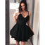 Spaghetti Straps V-neck Simple Sexy Short Cheap Homecoming Dresses, HD0448