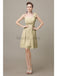 One-shoulder Pleats Appliques Bridesmaid Dresses