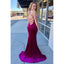 Elegant Spaghetti Straps Lace Up Back Long Prom Dress, PD010