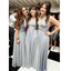 A-line Floor-length V-neck Sexy Simple Cheap Bridesmaid dresses, BD0530