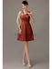 Cross Neck Chiffon Bridesmaid Dresses