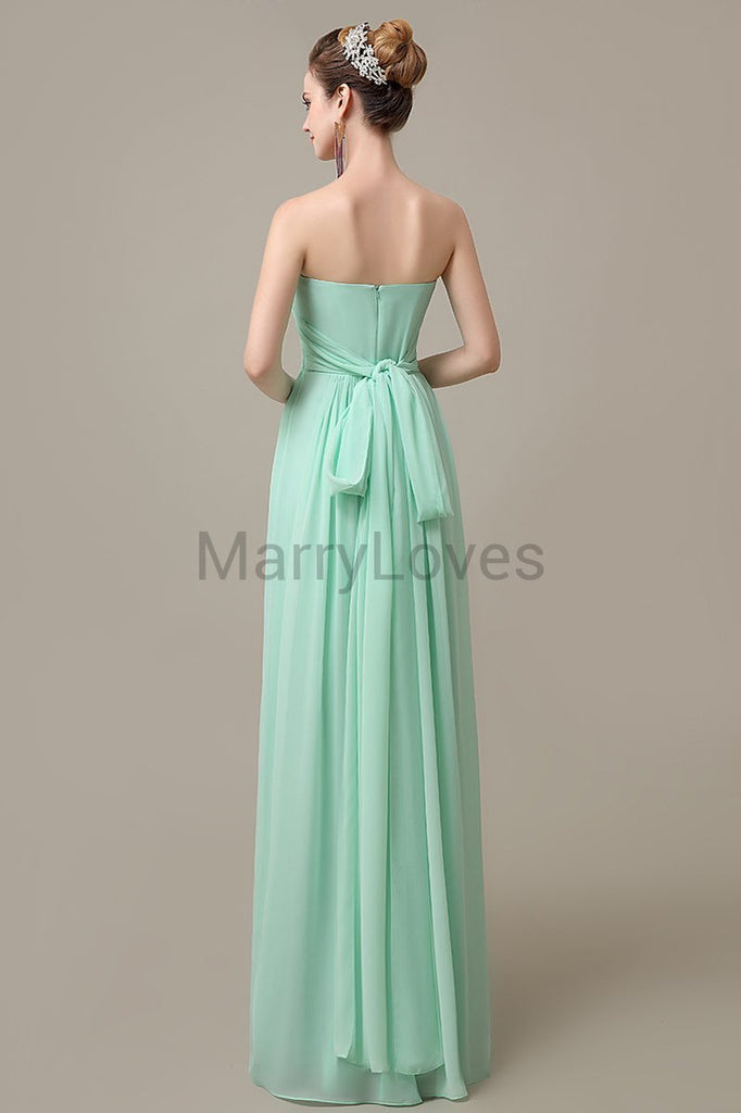 Sweetheart Pleats Chiffon Bridesmaid Dresses