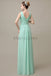 V-Neck Sleeveless Chiffon Bridesmaid Dresses