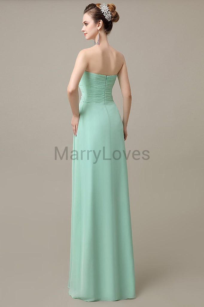 Sweetheart Sleeveless Chiffon Bridesmaid Dresses