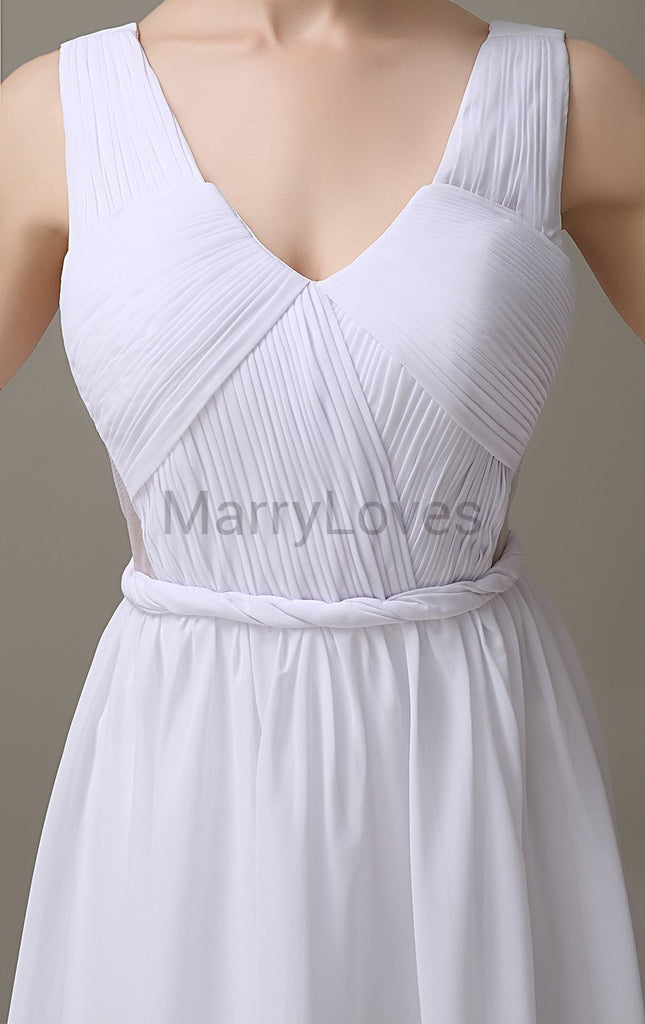 V-neck Chiffon Short Bridesmaid Dresses