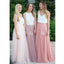 Beautiful Mismatched Long Wedding Party Bridesmaid Dresses, BG51555