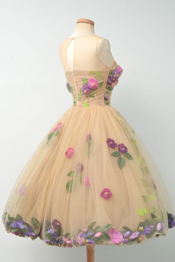 Beautiful Unique Flowers Gorgeous Lovely Short Homecoming Dresses, BG51605 - Bubble Gown