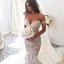 Off the Shoulder Mermaid Applique Charming Long Wedding Dress, BG51610