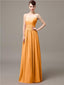 Strapless Pleats Chiffon Bridesmaid Dresses